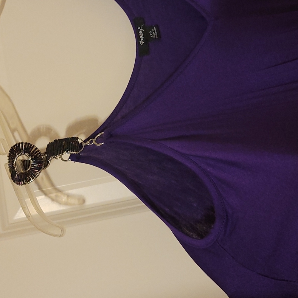 Purple Cold Shoulder L - Picture 2 of 4